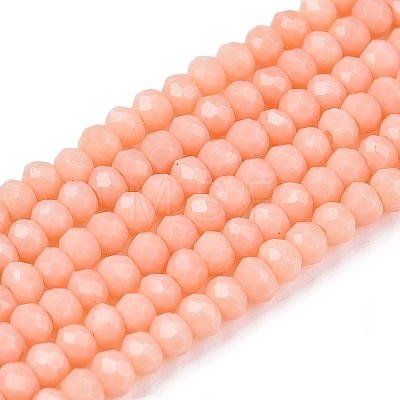 Opaque Solid Color Imitation Jade Glass Beads Strands EGLA-A044-P1mm-D33-1