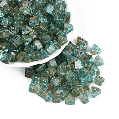 Picasso Transparent Glass Beads SEED-Q039-02E-1