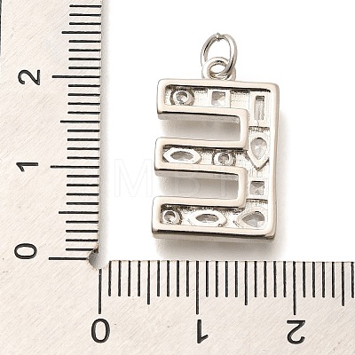 Brass Micro Pave Clear Cubic Zirconia Pendants KK-G521-01P-E-1