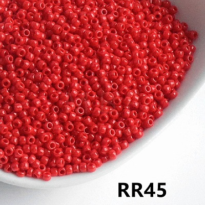Opaque 8/0 Glass Seed Beads SEED-I013-3mm-RR45-1