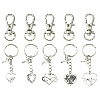 Valentine's Day Heart Alloy Pendant Keychain KEYC-FS0001-03-1