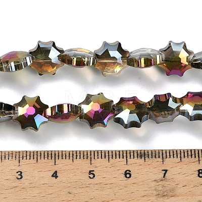Electroplate Transparent Glass Beads EGLA-H112-04HR-02-1