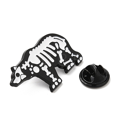 Halloween Skeleton Enamel Pins JEWB-G023-02D-1