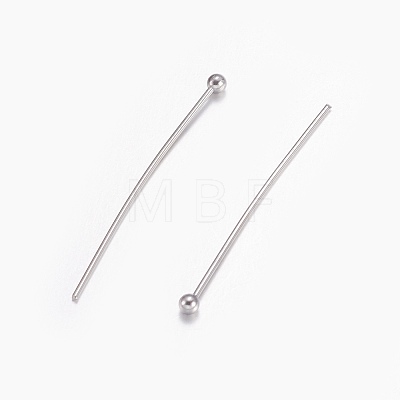 Tarnish Resistant 304 Stainless Steel Ball Head Pins STAS-O105-04-0.8x45mm-1