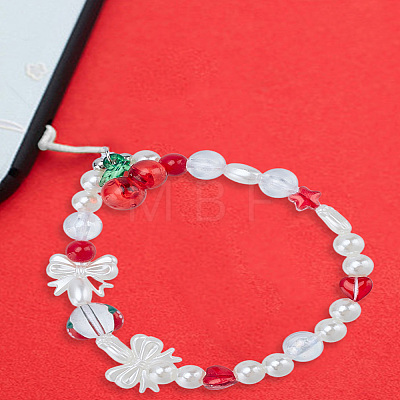1Pc Plastic Beaded Mobile Straps HJEW-LP0001-20-1