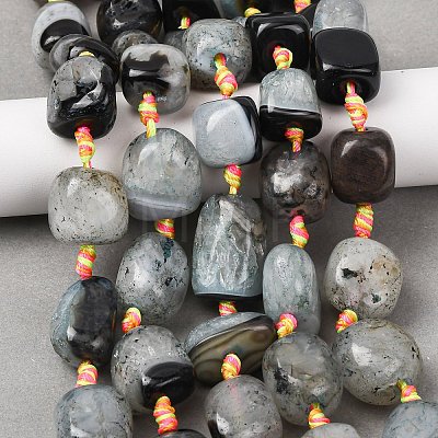 Natural Agate Beads Strands G-F825-G01-01C-1