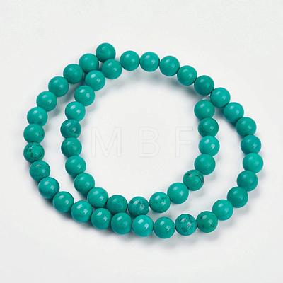 Natural Magnesite Beads Strands G-K205-02-6mm-1
