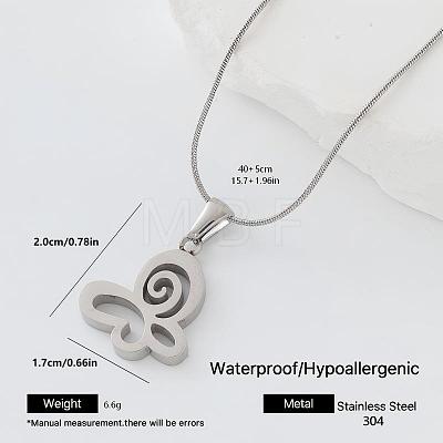304 Stainless Steel Pendant Necklaces for Women DV7117-5-1
