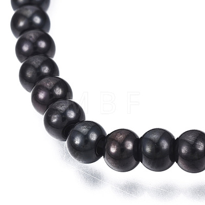 201 Stainless Steel Round Beaded Stretch Bracelet for Men Women BJEW-N017-163A-03-1