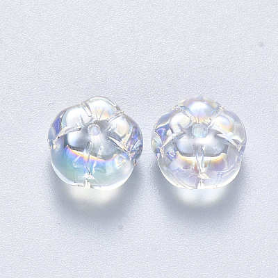 Transparent Spray Painted Glass Beads GLAA-S190-002C-01-1