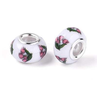 Opaque Resin European Beads RPDL-T004-01G-1