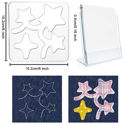 Acrylic Earring Handwork Template TOOL-WH0152-012-1