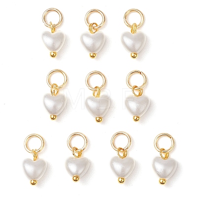 ABS Imitation Pearl Charms PALLOY-JF03222-02-1