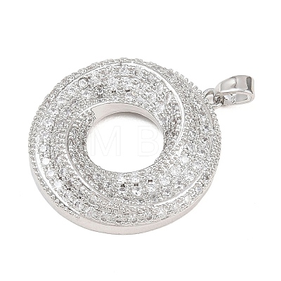 Brass Micro Pave Cubic Zirconia Pendants KK-K418-02P-1