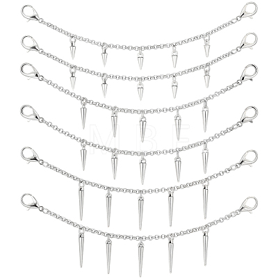 3 Sets 3 Styles 304 Stainless Steel Boot Strap Chains HJEW-SP0001-71-1
