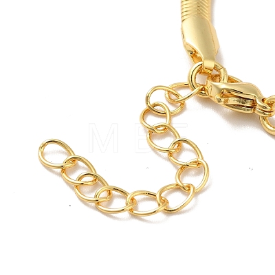 Rack Plating Brass Herringbone Chains Bracelet for Men Women BJEW-M227-01G-1