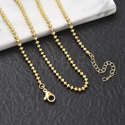 2.5MM Brass Ball Chain Necklaces NJEW-K312-01G-1