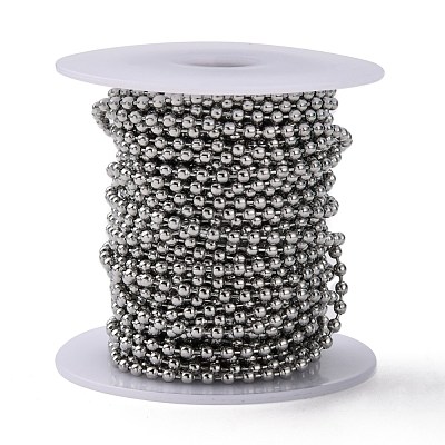 304 Stainless Steel Ball Beaded Chains CHS-K002-11-1