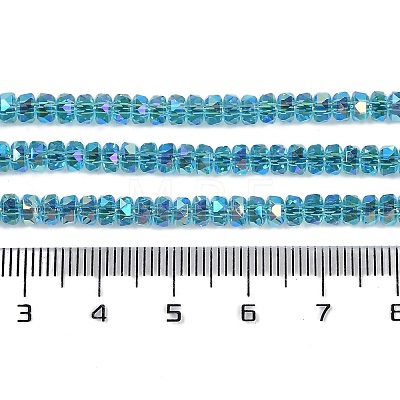 Electroplate Glass Beads Strands X-GLAA-Q105-03G-1