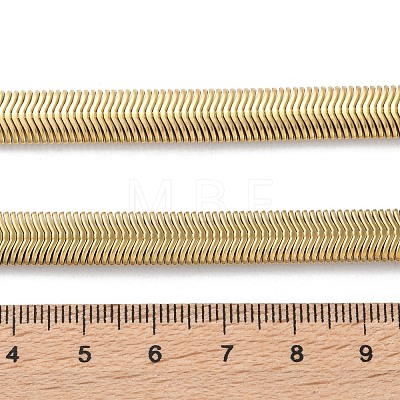 316 Surgical Stainless Steel Flat Snake Chain Necklaces NJEW-P324-01G-1