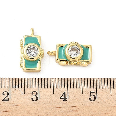 Brass Pave Cubic Zirconia Pendants KK-S338-12G-B-1