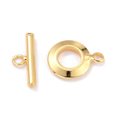 Rack Plating Brass Toggle Clasps X-KK-B036-04G-1