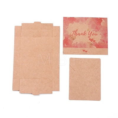 Kraft Paper Boxes and Necklace Jewelry Display Cards CON-L016-B03-1