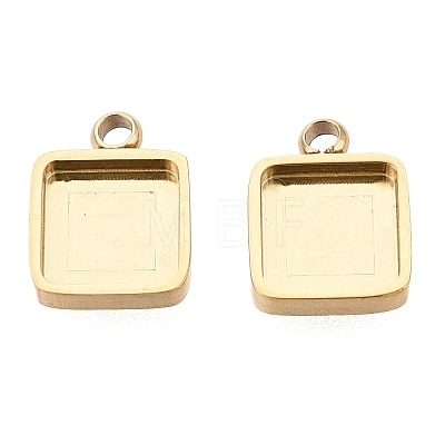 304 Stainless Steel Pendant Cabochon Component STAS-Q113-21B-G-1