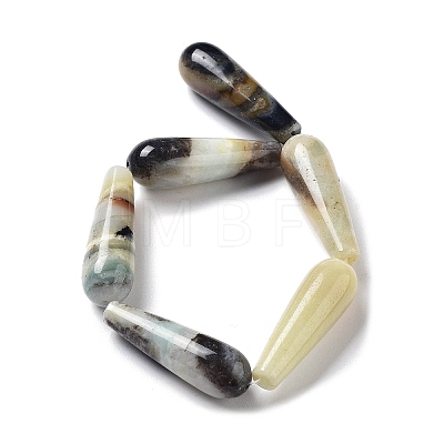 Natural Flower Amazonite Beads Strands G-P528-H03-01-1