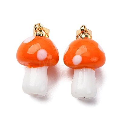 Handmade Lampwork Pendants LAMP-S069-08G-01-1