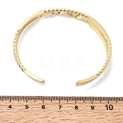 Brass Double Line Textured Cuff Bangles for Women KK-CBACA61-03G-1