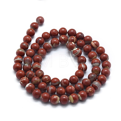 Natural Brecciated Jasper Beads Strands G-F678-43-1