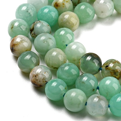 Natural Chrysoprase Beads Strands G-P503-4MM-03-1