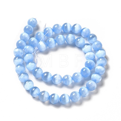 Natural Selenite Beads Strands G-P493-01E-1