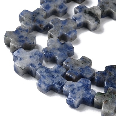 Natural Blue Spot Jasper Beads Strands G-M418-B09-01-1