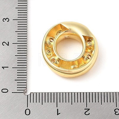 Brass Micro Pave Clear Cubic Zirconia Pendant KK-Z046-01G-O-1