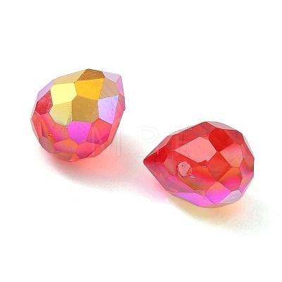 Electroplated Glass Beads GLAA-K062-01A-FR09-1