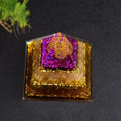 Orgonite Pyramid Resin Display Decorations PW-WG528EC-01-1