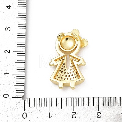 Brass Micro Pave Cubic Zirconia Pendants KK-D317-104G-1