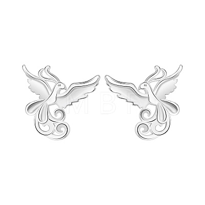 Phoenix 999 Silver Stud Earrings for Mother's Day PA8256-1