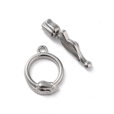 304 Stainless Steel Toggle Clasps STAS-A092-05P-1