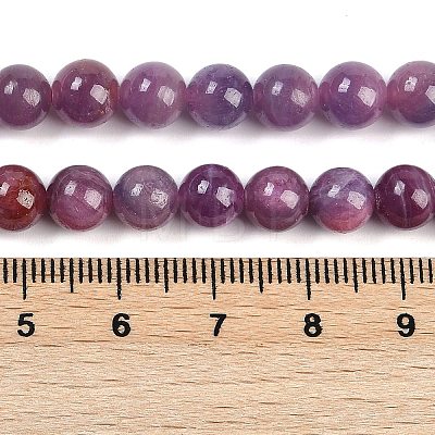 Natural Gemstone Ruby Round Beads Strands G-O017-7mm-06-01-1