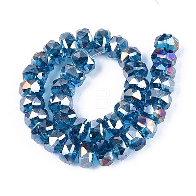 Electroplate Transparent Glass Beads Strands X-EGLA-N022-04A-D07-1
