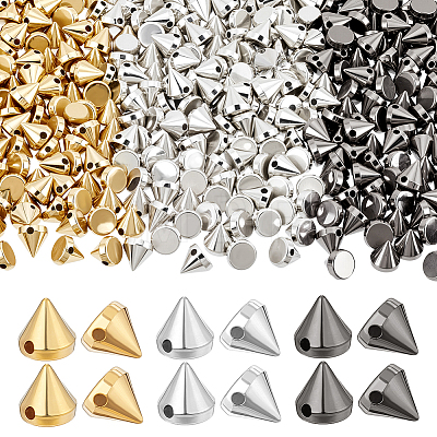 450Pcs 3 Colors Resin Spikes Screwback Studs RESI-PH0002-52-1