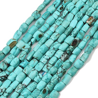 Dyed Natural Crackle Turquoise Beads Strands G-K365-G03-02-1
