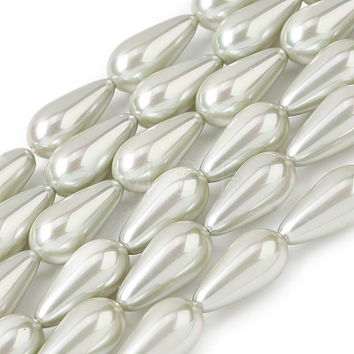 Electroplate Opaque Glass Imitation Pearl Beads Strands EGLA-H113-09A-03-1