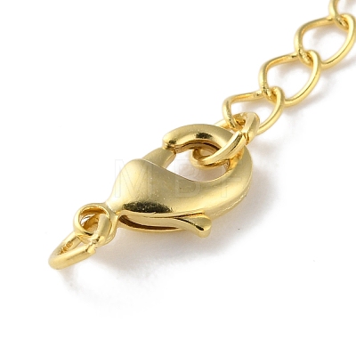 Brass Lobster Clasps & Ends with Chain KK-F880-35G-1