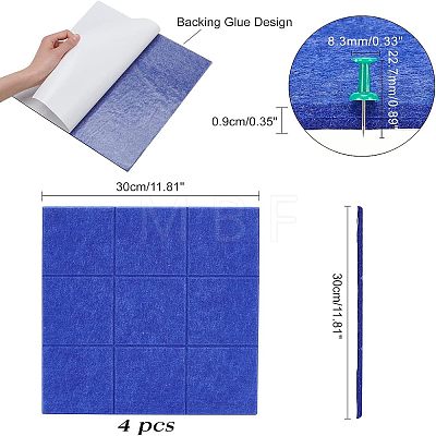 ARRICRAFT Sound-absorbing Felt Board AJEW-AR0001-04-1