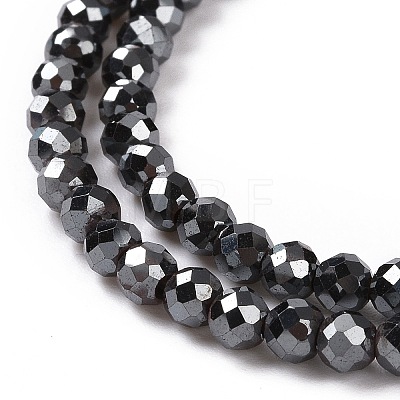 Electroplate Non-magnetic Synthetic Hematite Beads Strands G-L487-C-15-1