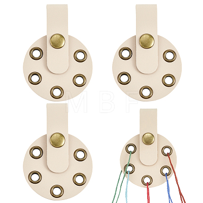 Imitation Leather with Alloy Yarn Divider TOOL-WH0155-256B-1